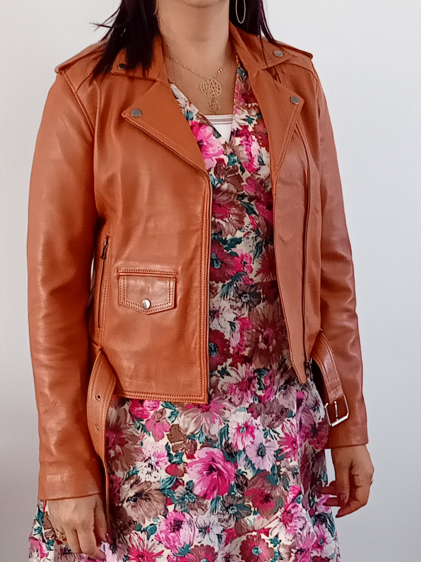 "Perfecto" marron avec ceinture