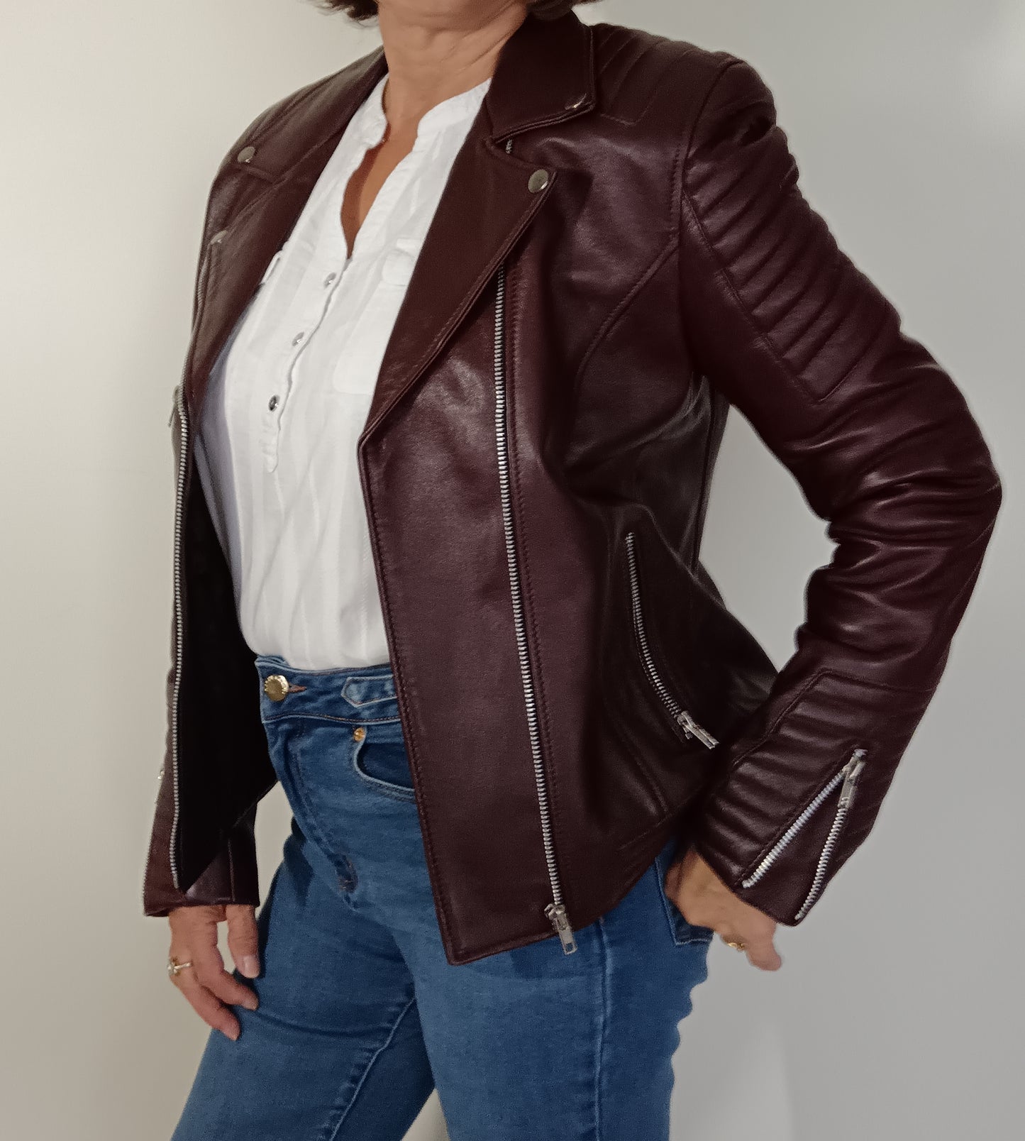 "Perfecto" sans ceinture Bordeaux