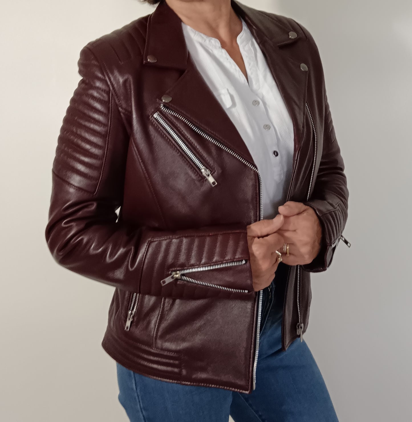 "Perfecto" sans ceinture Bordeaux