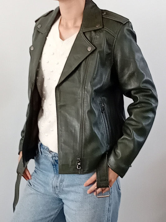 "Perfecto" vert avec ceinture