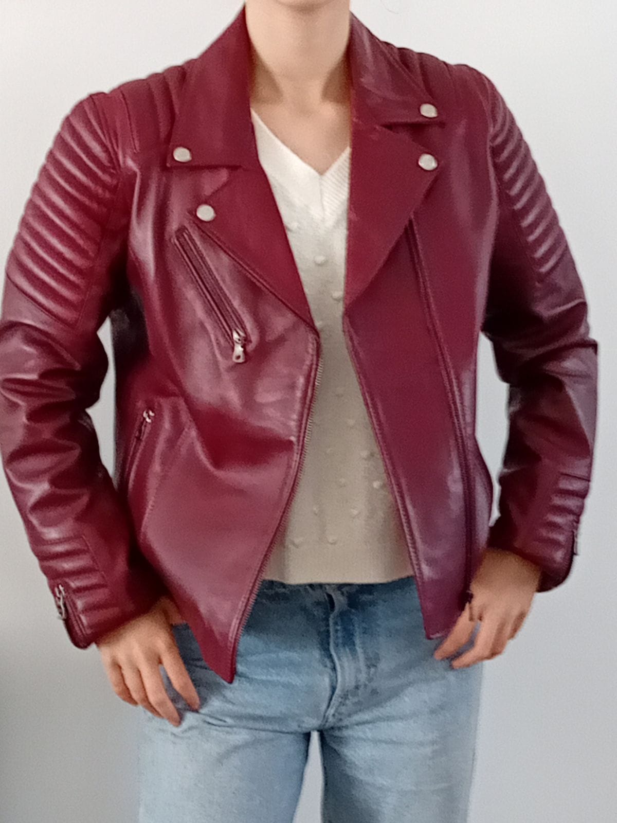 "Perfecto" sans ceinture Bordeaux